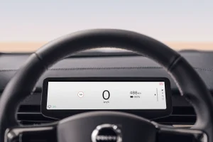 ห้องโดยสาร Volvo EX90 พร้อมจอแสดงผลดิจิทัล ใช้เป็นภาพประกอบเทคโนโลยีรถ Volvo รุ่นใหม่